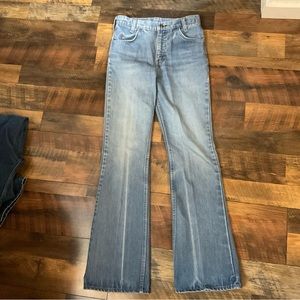 Vintage 70’s 80’s Levi’s Flare Orange Tab Jeans